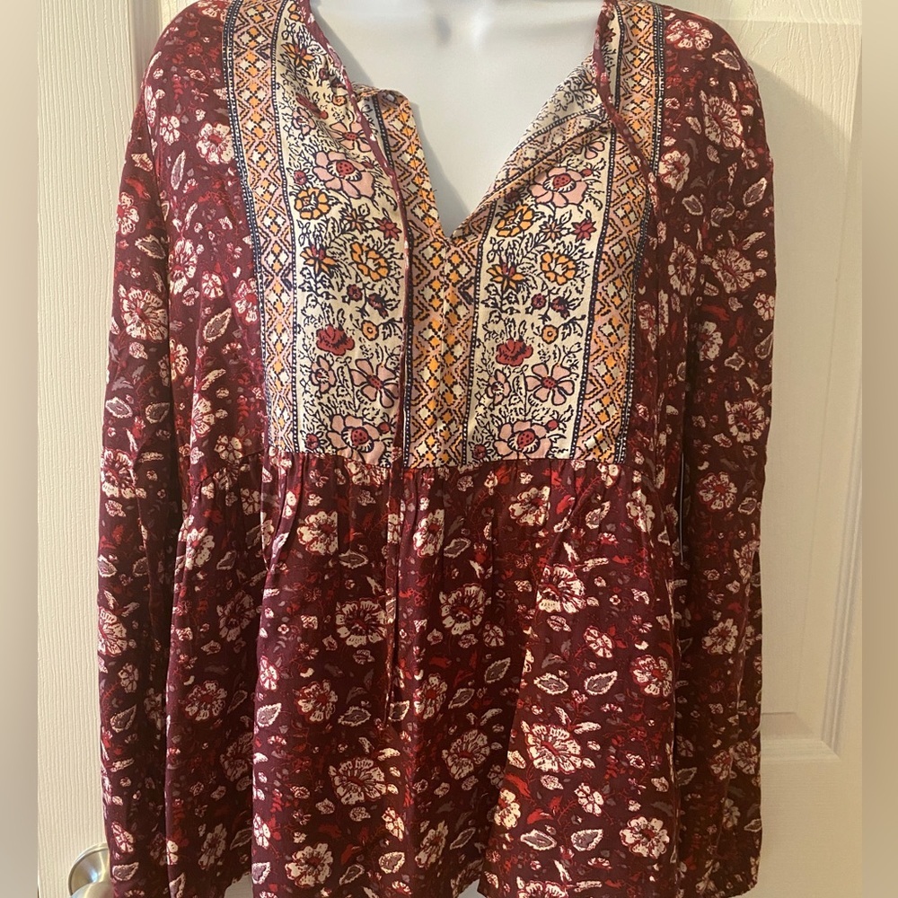NWT Lucky boho pullover blouse